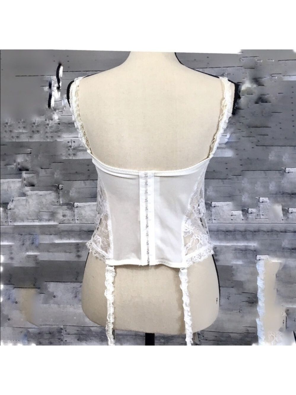 White ruffle & lace corset - Picture 5 of 8